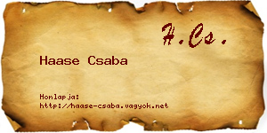 Haase Csaba névjegykártya